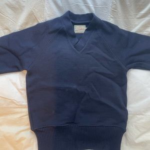 Dehen 1920 Navy V Neck Sweater